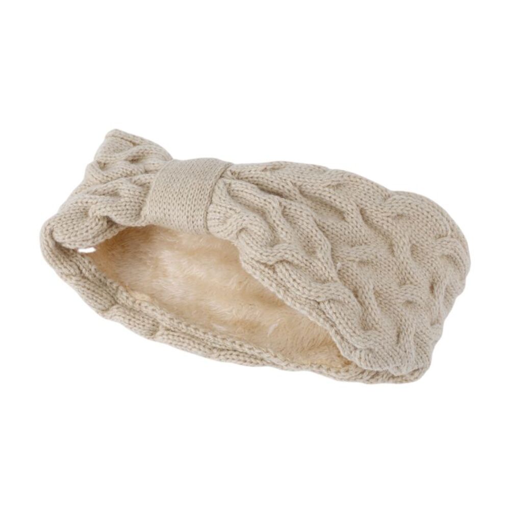 Comfortable Bow Headband Beige